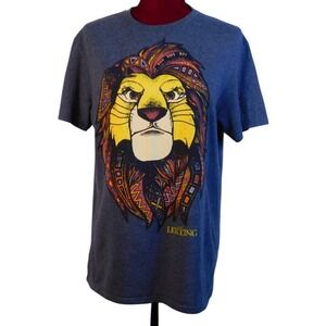 Ladies Disney The Lion King Graphic TShirt Grey Cotton Blend Sz Med C159